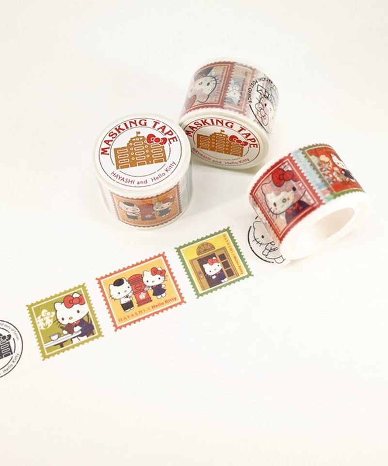 HYS9905 古蹟樂遊郵票式紙膠帶-林百貨xHello Kitty