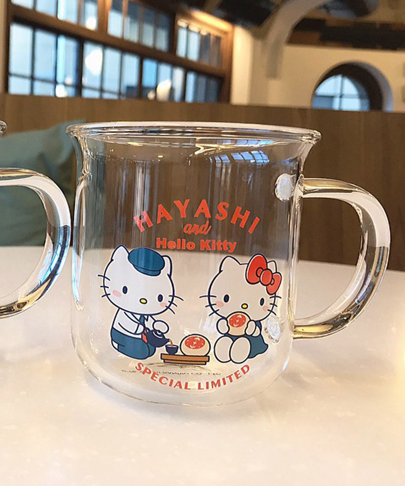 HYS9906 椪餅時光夏日涼藝玻璃杯-林百貨xHello Kitty