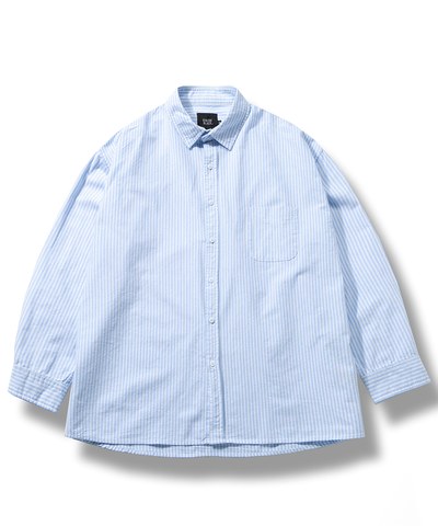 寬鬆直紋長袖襯衫 BASIC RELAXFIT STRIPE SHIRTS-ALL SEASON
